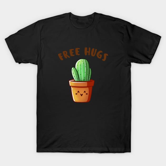 Free Hugs - Cactus T-Shirt by vanyroz